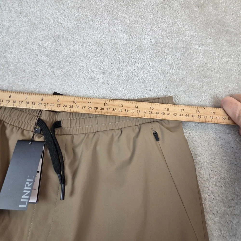 UNRL In-Flex Jogger III Mens L Tall Khaki Performance Pants Active Stretch